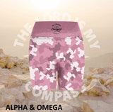 Alpha And Omega Be Strong Pink Camo  Athleisure Short Tights