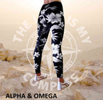Alpha And Omega Child of God Hibiscus Print Athleisure Tights