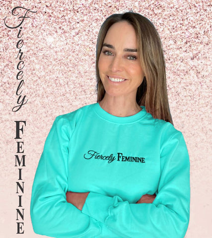 JULZ FIERCELY FEMININE Female Turquoise Sweater