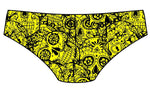Male brief swimsuit- Neon Mexican Skulls - DG apparel competitive swimwear lifesaving waterpolo south african flag swimwear triathlon running