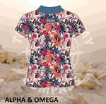 Alpha and Omega God is Great Ladies Golf Shirt