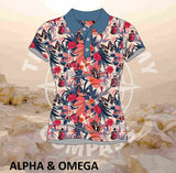 Alpha and Omega God is Great Ladies Golf Shirt