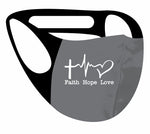 ALPHA & OMEGA Ultimate Comfort Reusable Face Christian Heartbeat Mask