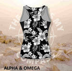 Alpha & Omega Child of God Grey Hibiscus Run Vest