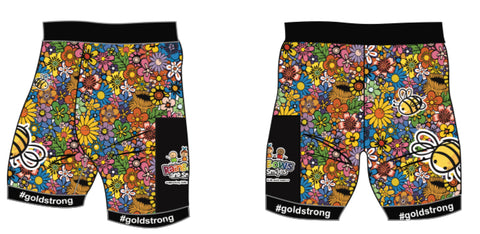 Rainbows & Smiles Female Floral Bees Paddle Shorts