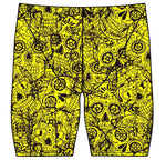 Male jammer swimsuit- Neon Mexican Skulls - DG apparel competitive swimwear lifesaving waterpolo south african flag swimwear triathlon running