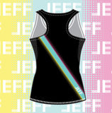 JEFF Female Active Vest Diagonal Print