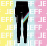 JEFF Female Active Full Length Tights Front Leg Diagonal Print