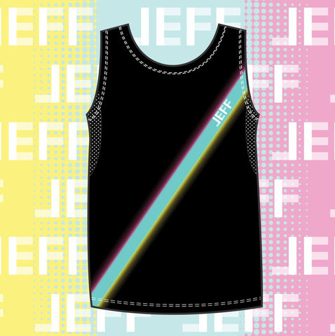 JEFF Male Active Vest Diagonal Print