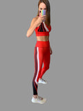 JEFF Ladies Active Crop Top RED