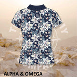 Alpha and Omega Believe Lilly Love Ladies Golf Shirt