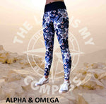 Alpha And Omega Believe Lilly Love Print Athleisure Tights