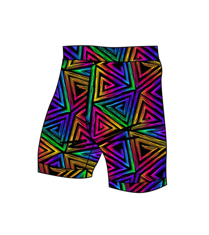 Female  swim/run/paddle shorts -  Blinding Lights