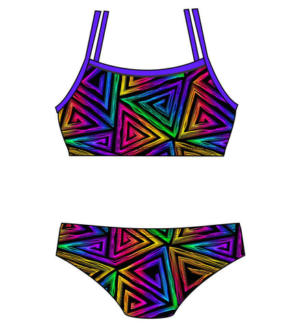 Female fastback swimsuit - Blinding Lights