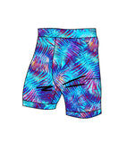 Female  swim/run/paddle shorts -  Blue Palm