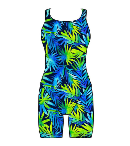Women's Kneeskin Swimsuit – Beach Palm Print | Martin West Designs (3532)