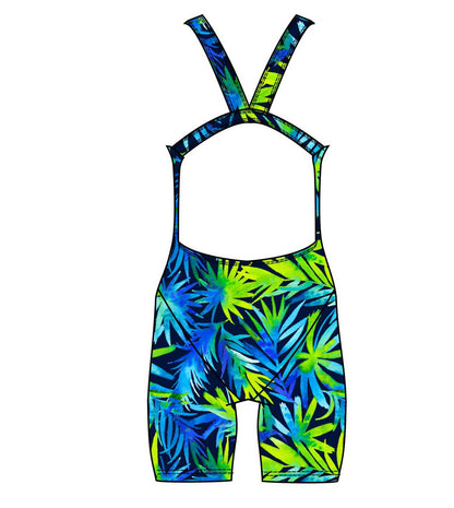 Women's Kneeskin Swimsuit – Beach Palm Print | Martin West Designs (3532)