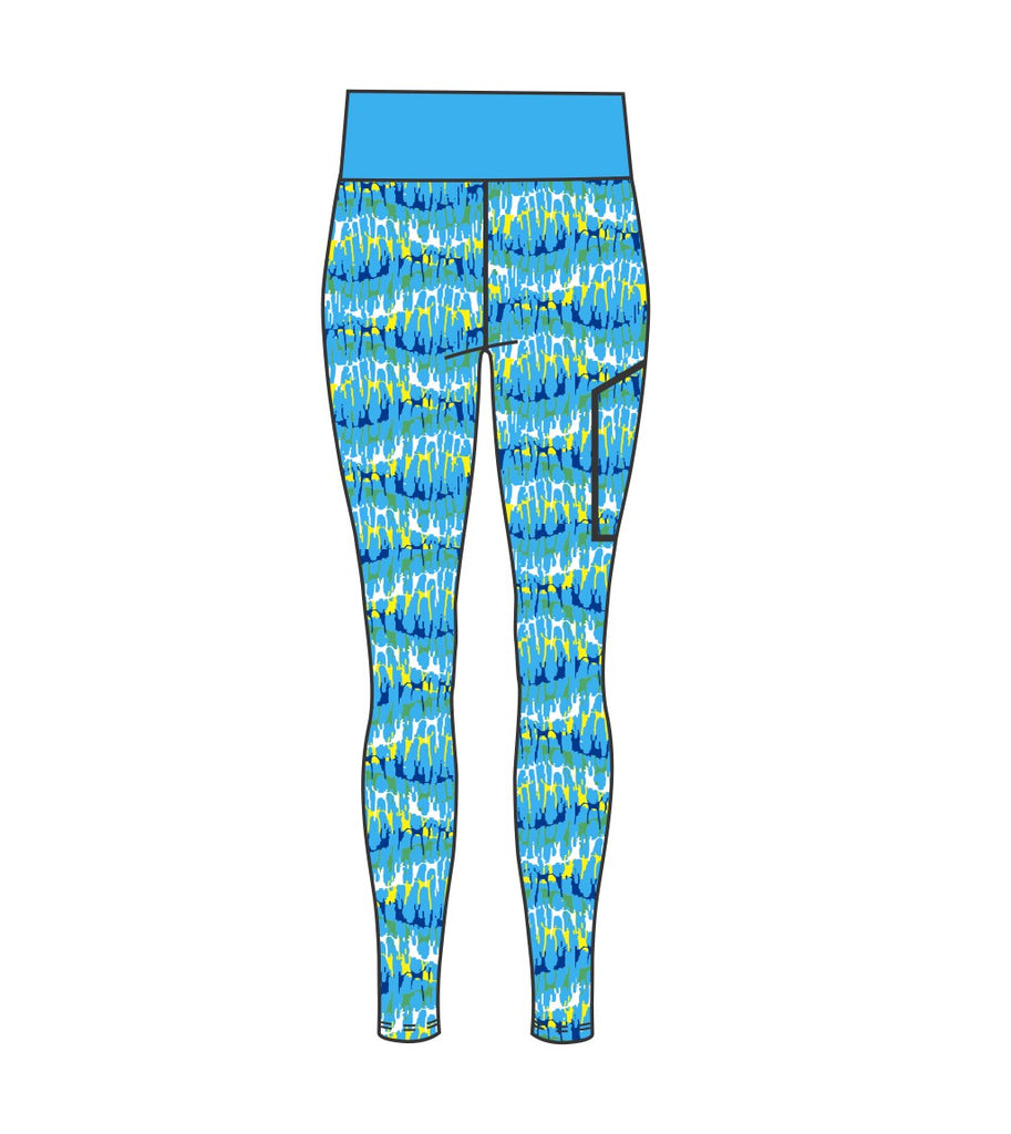 Blue Reflection High Waist leggings full length. – Martin West Designs