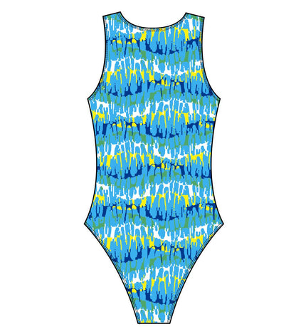 Female Water Polo Suit - Reflection Blue