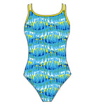 Female fastback swimsuit -  Reflection Blue