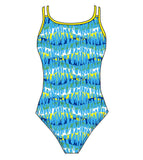 Female fastback swimsuit -  Reflection Blue