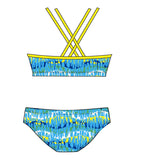 Female 2 piece training bikini  -  Reflection Blue