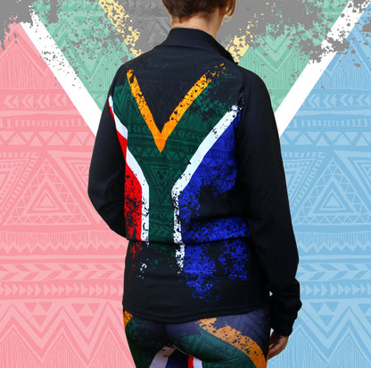 South African Flag Long Sleeve Cycle-Trail Jacket unisex  (2424)