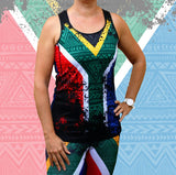 Female South African Flag running vest