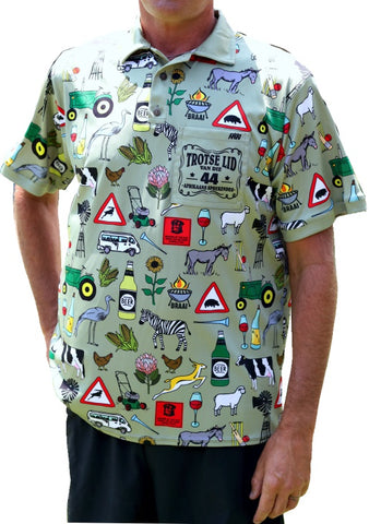 44 Suid Afrika Printed Golf Shirt (3467)