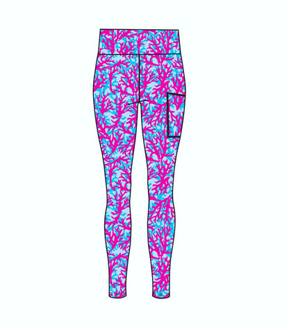 Sea Coral Active Full Length Tights