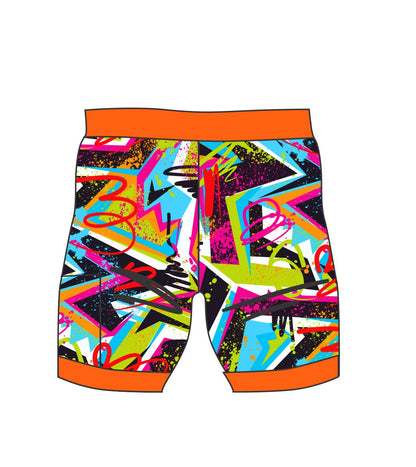 Male Swim/run/paddle shorts - Cool Vibes Neon Design (3221)