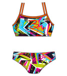Female 2 piece training bikini  - Cool Vibes Neon