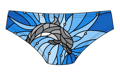 Male brief swimsuit - Dolphin Facet-Julie Loom (3182)