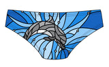 Male brief swimsuit - Dolphin Facet-Julie Loom