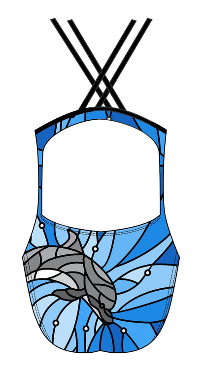 Female fastback swimsuit-Dolphin Facet-Julie Loom (3182)