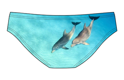 Male brief swimsuit - Dolphin Twins-Nom de Plume (3240)