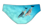 Male brief swimsuit - Dolphin Twins-Nom de Plume