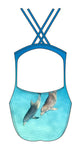 Female fastback swimsuit-Dolphin Twins-Nom de Plume