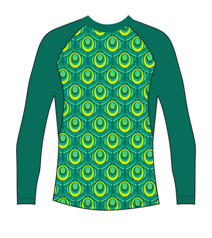 Green Peacock Rash Vest