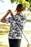 Tropical Grey Technical Golf Shirt