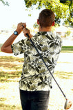 Tropical Olive Technical Golf Shirt
