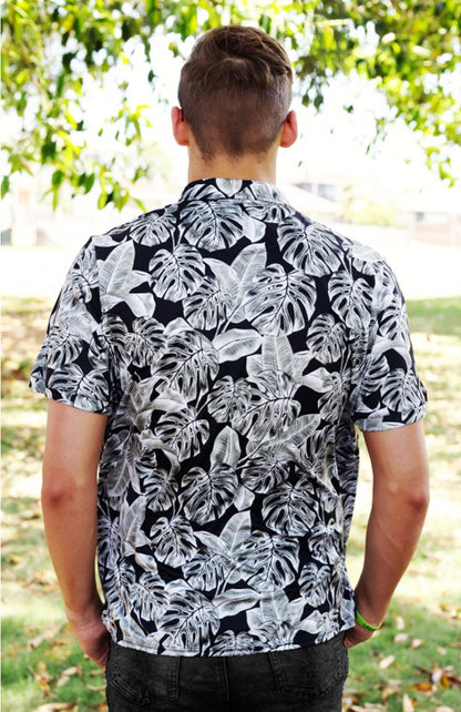 Monster leaf Printed Golf Shirt (3458)