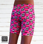 Female Neon Flamingo  Swim/run/paddle shorts