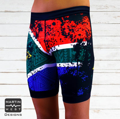 Female SA Flag Swim/run/paddle shorts