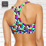Female Parrot run/paddle/swim reversible Crop Top