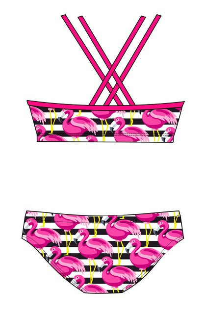 Female 2 piece training bikini -  Flamingo (3083)