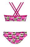 Female 2 piece training bikini -  Flamingo