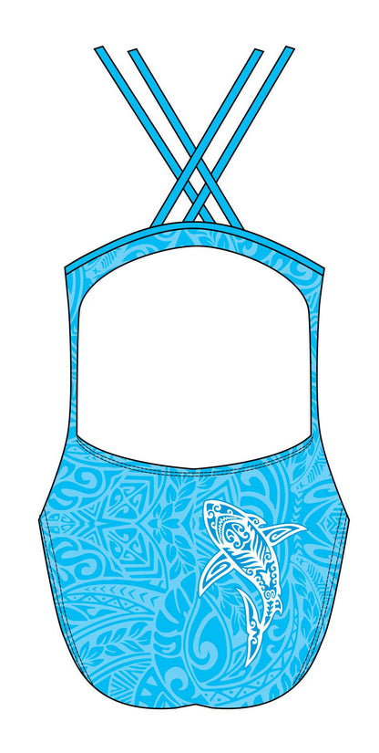 Female fastback swimsuit - Tattoo Shark (3107)