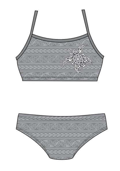 Female 2 piece training bikini -  Tattoo Turtle (3098)