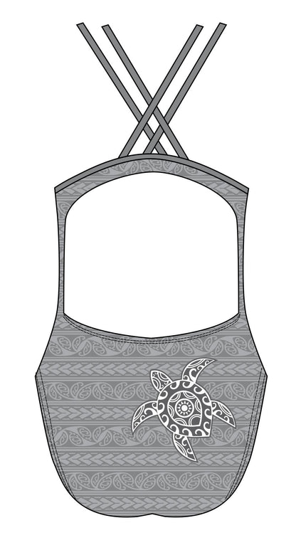 Female fastback swimsuit - Tattoo Turtle (3098)